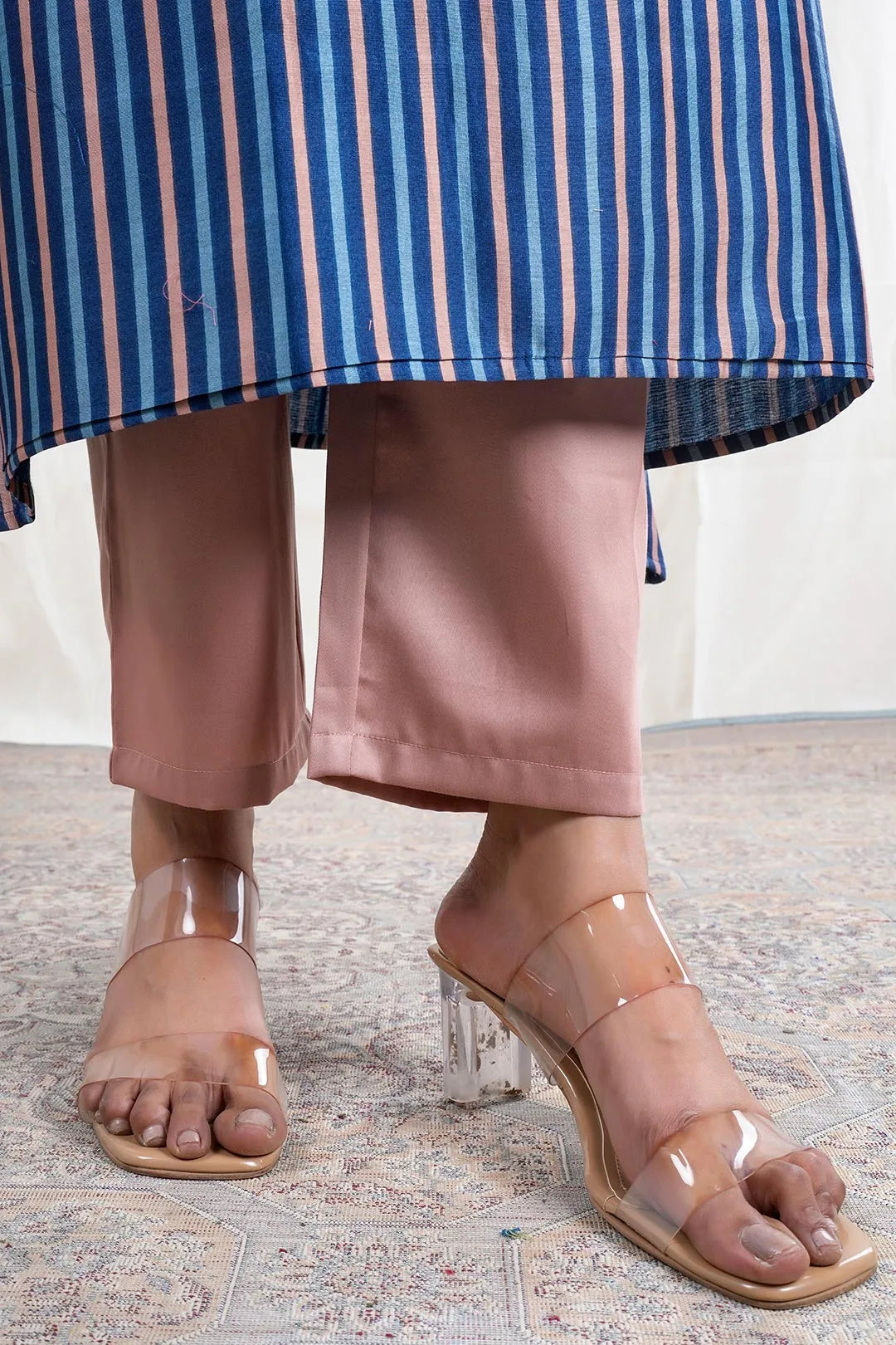 Meher – No Print Swiss Cotton 1 Piece Pant in Pink Color Phalak Collection – Indian Wear