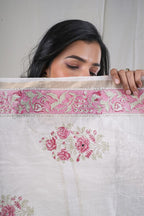 Chandrika – Sequence Work Chanderi Silk 3 Piece Suit Set in White, Beige Color, Tarangini Collection – Ethnic Wear