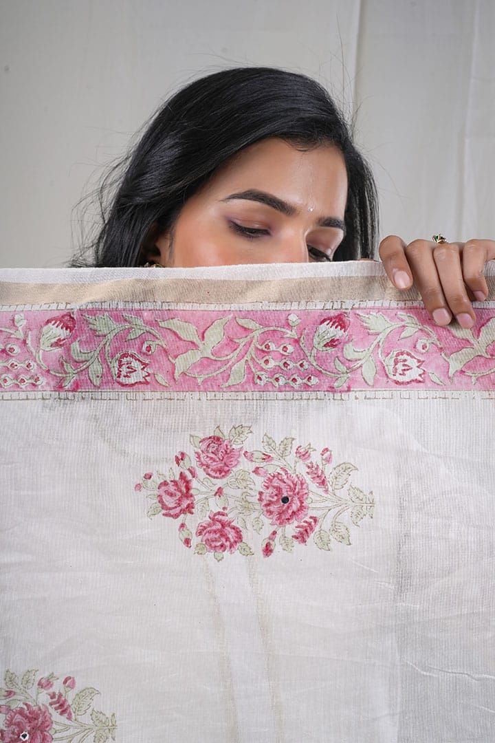 Chandrika – Sequence Work Chanderi Silk 3 Piece Suit Set in White, Beige Color, Tarangini Collection – Ethnic Wear