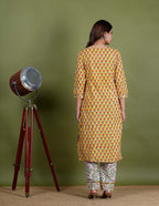 Suryani – Gota Work Premium Cotton 3 Piece Suit Set in Yellow Color, Tarangini Collection – Ethnic Wear