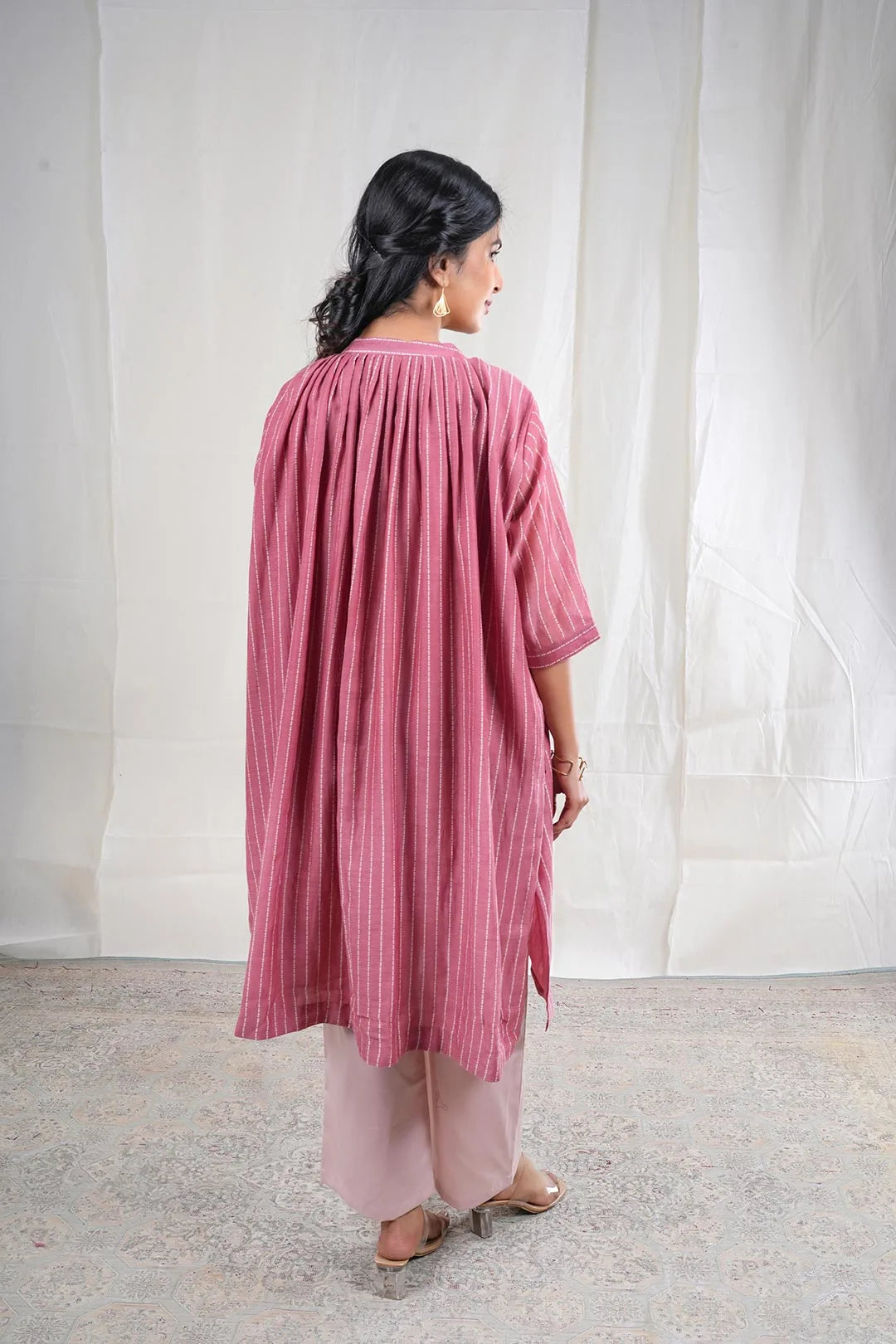 Gulabik – No Print Swiss Cotton 1 Piece Pant in Pink Color Phalak Collection – Indian Wear
