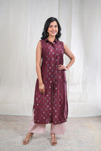 Mrinalini – No Print Swiss Silk Cotton 1 Piece Pant in Pink Color Phalak Collection – Indian Wear