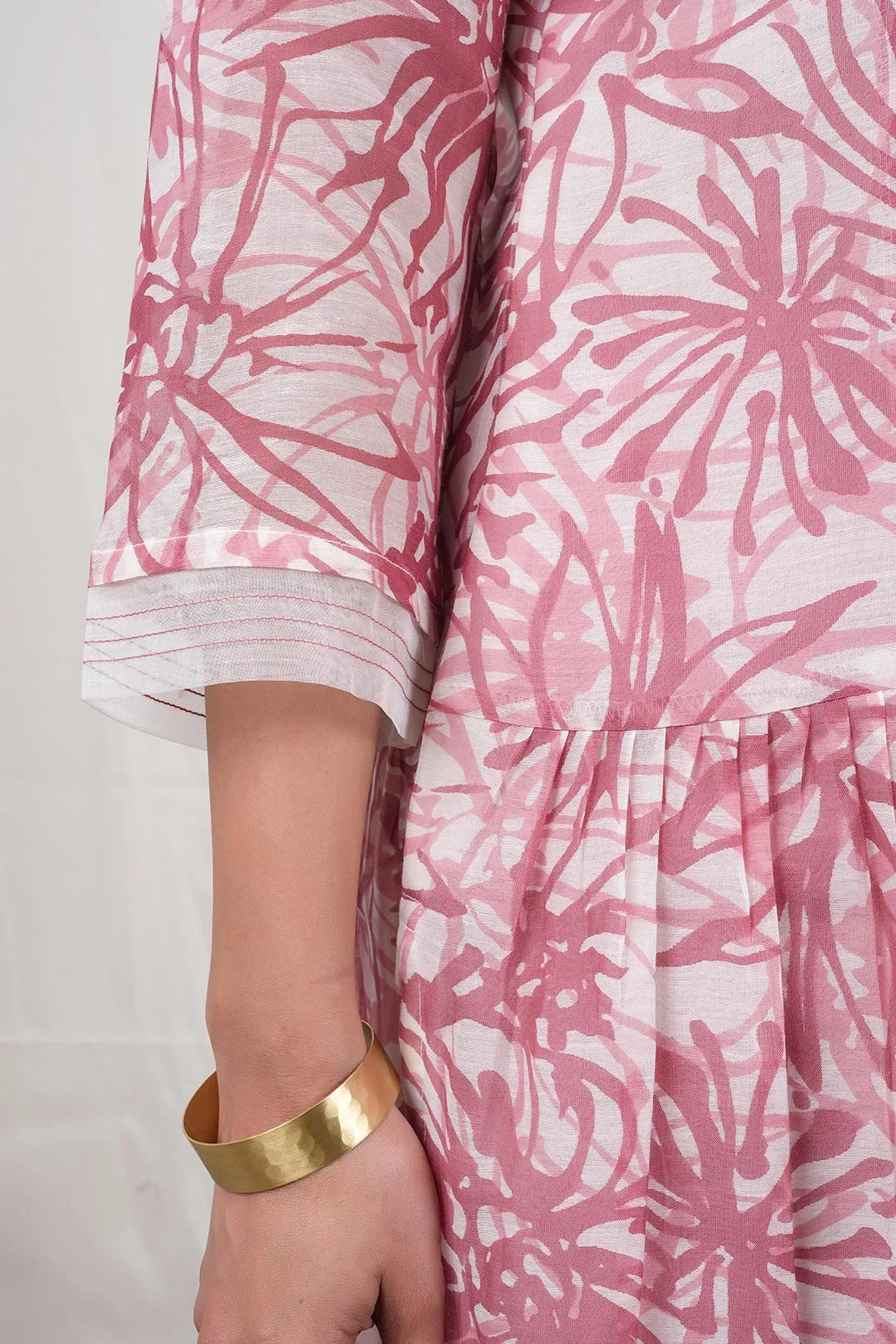 Yamika – Floral Print Mul Chanderi 2 Piece Kurta Set in Pink Color Phalak Collection – Indian Wear